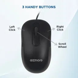 Gizmore GIZ-M001 Wired Ambidextrous Optical Mouse image 3