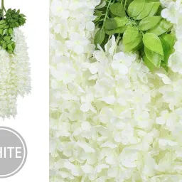 White Westeria Artificial Flower-image-84