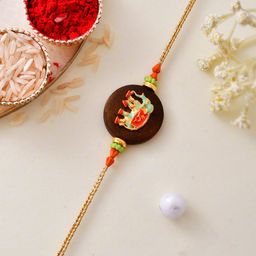 Aapno Rajasthan Resin Elephant Embossed Royal Rakhi-image-70