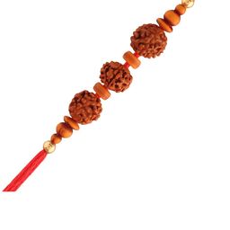 I Jewels Men Red Threaded & Designer Pearl Rakhi-image-9