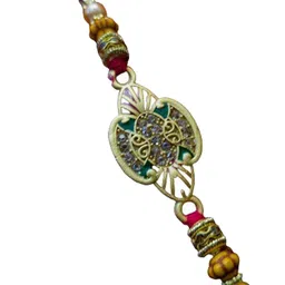 CRAYTON Stone-Studded & Beaded Rakhi image 4