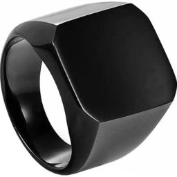 Rings for Men Black Ring Rock Cool Casual Ring for Men and Boys. Alloy Ring-image-45