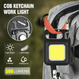 carempire COB Small Flashlight, Tiny LED Keychain Handheld Flashlight, Mini LED Work Light LED Front Light image 5