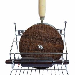 Chakla/Belan Kitchen Rack Chakal Belan Tawa Chimta Lighter Stand 5-in-1 Steel-image-29