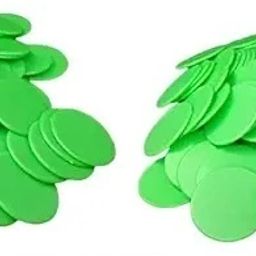 ROUND PLASTIC PLAIN TOKEN COIN FOR SHOP, GAMES, STORES, SCHOOL(200 COIN,GREEN)-image-14