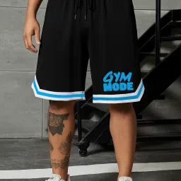 Printed Men Black Casual Shorts, Gym Shorts, Running Shorts-image-43