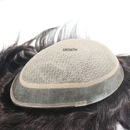INDIA Original Human Golden Mirage Patch For men, Black, 9X6 Hair Extension-image-50