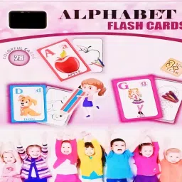 Educational & Learning Alphabet Activity Flash Cards with Colours for Kids (28 Multicolor Flash Cards with 12 Wax Rich Colours)-24