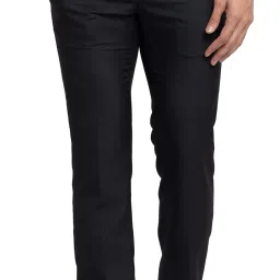 Men Slim Fit Grey Viscose Rayon Trousers-image-93