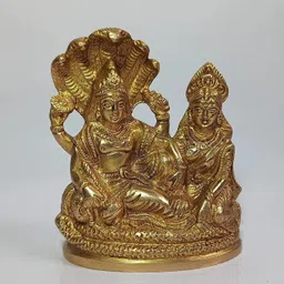 daridra bhanjan Lakshmi vishnu idol, lakshmi narayan, Bhagwan vishnu, Vishnu Lakshmi idol, Decorative Showpiece - 12 cm-picture-49