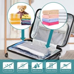 5Pack Vacuum Compression Storage Bags With Pump,Space Saver Sealer Bag ND52 Travel Storage Vacuum Bags-image-6