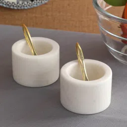 60 ML Marble Condiment Jars in White Set of 2 by NikkisPride-picture-43