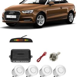 AB2 Silver Car Reverse Parking Sensor with LED Display 4 Sensor A2 Parking Sensor-image-24