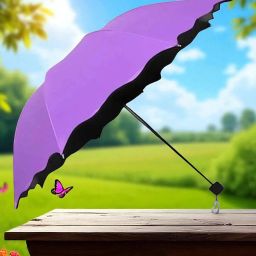 Travel Compact Magic Umbrella 3 Fold Umbrella for Girls, Women_9059 Umbrella-image-100