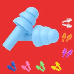 4 Pairs Ear Plugs Soft Silica Gel Noise Reduction-Random Color (Multicolor)-E1 Ear Plug-image-88