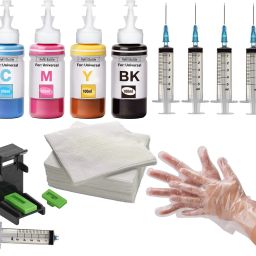 verena Refill Ink Kit Compatible For 2723 Multi-function WiFi Color Printer full set Black + Tri Color Combo Pack Ink Cartridge-0
