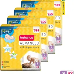 Advanced Pant Style Diaper, 3D Leak Guard, Alcohol Free, Anti-Rash & Gentle. - S-18