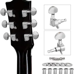 mocking bird 6 Pieces Guitar String Tuning Pegs Tuning Keys for Acoustic,Electric Guitar Automatic Digital Tuner image 3
