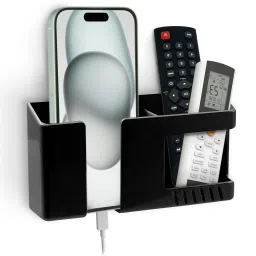 Multifunctional Wall Mounted Mobile Holder with Remote Control Storage-picture-24