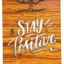 Gudheniya Enterprises Handmade Wooden Phone Stand Stay PosItive Design Table Mobile Holder-image-73