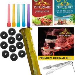 Flavors, Tong, Foil Paper, 5p Color Mouth Tip With Magic Polo Hookah Charcoals-image-59