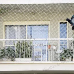Pigeon Nets for Balconies | Nylon Anti Bird Size - 10 Ft X 10 Ft White Colour Cam-44