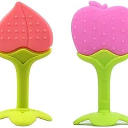 2 PCS APPLE & PEACH SHAPE TEETHER Soother-15