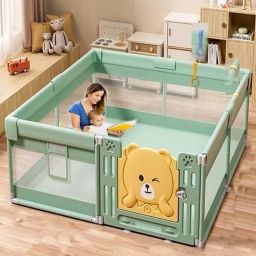 Baby playpen kids safety Mesh for Babies play area fence for Toddler-12