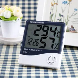 Digital White Clock-23