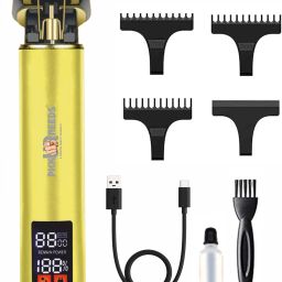 Pick Ur Needs Professional Rechargeable T-Blade Beard Hair Trimmer/Clipper 3 Mode LCD DisplayShaver For Men-picture-3
