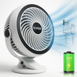 Sampri Rechargeable Lighting & 4-hours Battery Backup Small Pocket, Cooling Mini Hand 3 Speed USB Fan-17