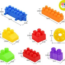 techhark 300+ Educative & Intellectual Block Set Building Blocks, Creative Learning Educational Toy for Kids Puzzle Assembling Building Train Toy Set Blocks image 3
