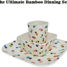 Bamboo Eco Friendly Bamboo Fiber Dinner Set Tableware Crockery Set For Self Feeding Dinner Set-19