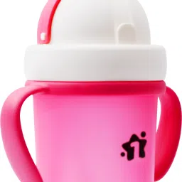 1st step Matte Collection BPA Free Polypropylene Soft Straw Sipper with Twin Handles for Easy Grip image 5