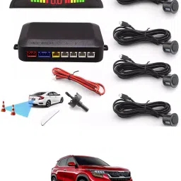 Car Universal Black 4 Ultrasonic Reverse Parking Sensor-241 4 Parking Sensors, Compact Screen Distance Display with Sound Warning Parking Sensor-image-77