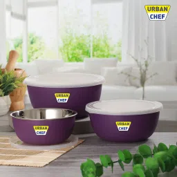 Stainless Steel Serving Bowl Microwave safe Flora Bowl-picture-47