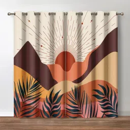214 cm (7 ft) Polyester Blackout Door Curtain (Pack Of 2)-image-16