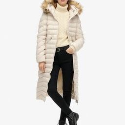 Fuji Faux Fur Hooded Longline Jacket-image-33