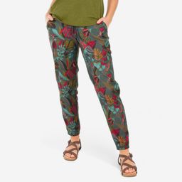 Women Comfort Fit Pant with Wide Waistband Printed Khaki - NH100-image-18