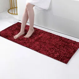 Homitecture Maroon Rectangular Anti Skid Floor Runner with Rubber Backing-picture-32