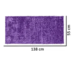 Homitecture Purple Shaggy Ant-Skid Durable Rectangular Floor Runner With Rubber backing image 2