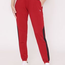 Vami Women Red Solid Joggers-image-19