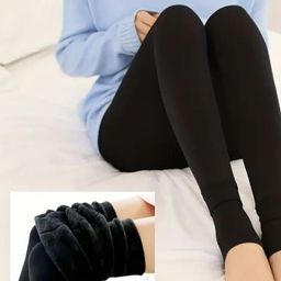 Poftik Women Solid Fleece Slim Fit Thermal Stocking-image-24