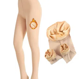Krelin High Waist Thermal Soft Stretchable Woollen Full Foot Stockings-image-49
