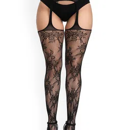 CareDone Women Self Design Stretchable Stockings-picture-48