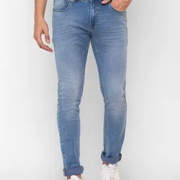 SPYKAR Men Blue Slim Fit Low-Rise Heavy Fade Jeans-image-12