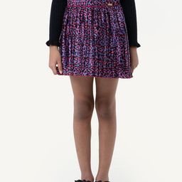 One Friday Girls Animal Printed Flared Mini Skirts-image-79