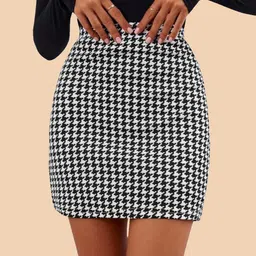 Dream Beauty Fashion Checked Pencil Mini Skirt-picture-14