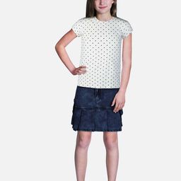 Gini and Jony Girls Blue A-Line Skirt-image-13