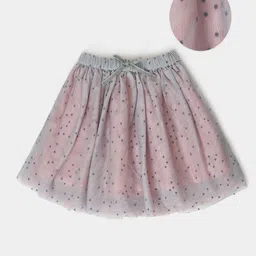 MiArcus Girls Printed Pure Cotton Flared Above Knee Length Skirt-7